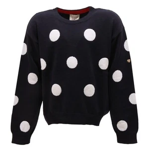 7472S maglione bimba ARMANI JUNIOR pullover blu/bianco misto casmere sweater kid - Picture 1 of 4