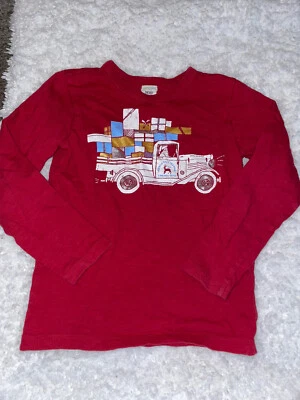 Crewcuts niños talla Camiseta roja manga larga diseño Papá Noel/Navidad 4/5. Lindo, gran artículo Foto 1 de 4