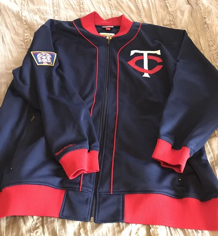 MINNESOTA TWINS Baseball Mitchell & Ness Size 3XL Track Jacket MLB Sweatshirt Cover