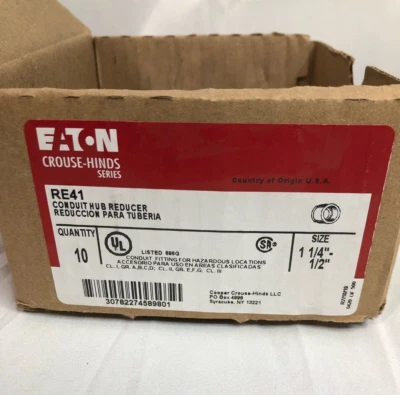 EATON CROUSE-HINDS RE41 Explosionproof Conduit Hub Reducer - 1 1/4" - 1/2" - NEW - Image 1 of 4