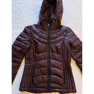 Andrew Marc Lightweight Premium Packable Puffer Duck Down Jacket Hooded Womens S - Picture 1 of 13