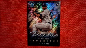 2019 Bowman Chrome Mega Box Rookie of the Year Favorites Refractors Josh James - Picture 1 of 2
