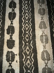 Ancien tissage Berbère ou Afrique d' Arkilla, en bandes cousues 129 cm x 195 cm - Picture 1 of 5