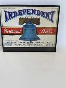Vintage Independent Brand Pears Crate Label Washington Fruit Co.Yakima, Wa. - Picture 1 of 2