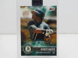 KHRIS DAVIS 2018 TOPPS ARCHIVES ENCASED AUTOGRAPH! #79/90! OAKLAND ATHLETICS! - Picture 1 of 2
