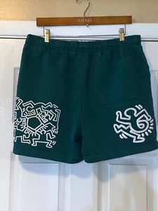 KEITH HARING MENS XL GREEN SHORTS - Picture 1 of 7