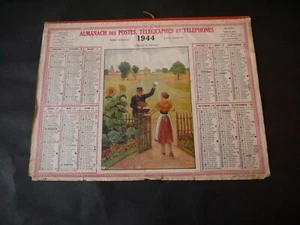 ALMANACH DES POSTES ET DES TÉLÉGRAPHES 1944 L'HEURE DU FACTEUR - Picture 1 of 2