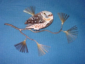 BOVANO USA OWL ENAMEL COPPER 3D WALL ART HANGING RETRO MOD MODERN MID CENTURY - Picture 1 of 5