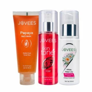 Jovees Normal Skin Papaya Face Wash & Rose Toner and White Water Lily Lotion - Picture 1 of 5