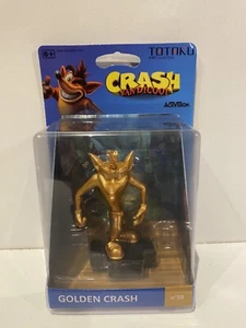 Golden Crash Bandicoot Totaku Figure 2018 New Activision With Crate B4 - Picture 1 of 8