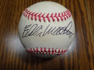 Eddie Mathews Signed Auto ONL Baseball JSA Certified Autograph - Picture 1 of 3