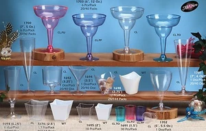 Plastic HighGrade Champagne Wine Margarita Cups Containers Snacks Party Wedding - Picture 1 of 2