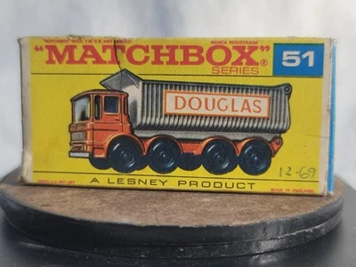 Matchbox #51C 8 Wheel Tipper "DOUGLAS" 1969 In Crisp Original F2 Script Box - Image 1 of 4