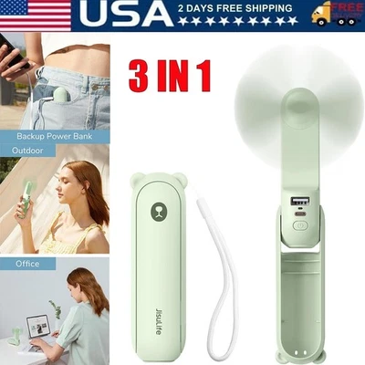 Mini Ventilador USB Portátil Plegable - Portátil, Recargable, Ventilador Personal Compacto Foto 1 de 4