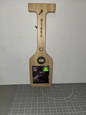 Brand New NFL CHICAGO BEARS Wooden BBQ Grill Scraper and Bottle Opener - Image 1 of 4