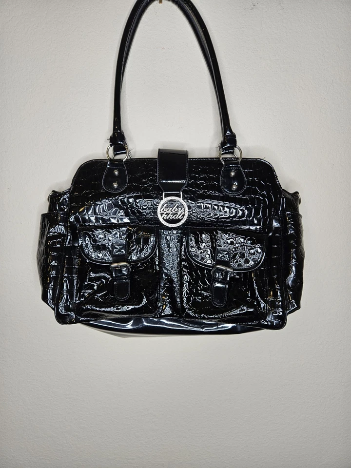 Y2K Baby Phat Faux Alligator Croc Leather Shoulder Hand Bag Purse Rhinestone  - Image 1 of 4