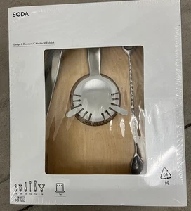 Kit de barra/cóctel de acero inoxidable Ikea Soda 7 piezas más tabla de cortar 300.836.78 - Imagen 1 de 2