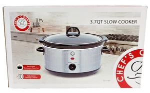 Chef’s Counter 3.7 QT. Slow Cooker, Glass Lid, Adjustable - Picture 1 of 4