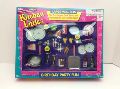 Tyco Kitchen Littles Birthday Party Fun Large Meal Sets New In Box - Image 1 of 4