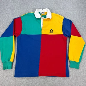 Vintage Barbarian Whistler Rugby Shirt Mens XXLT Colorblock Heavy Cotton Ski - Picture 1 of 13