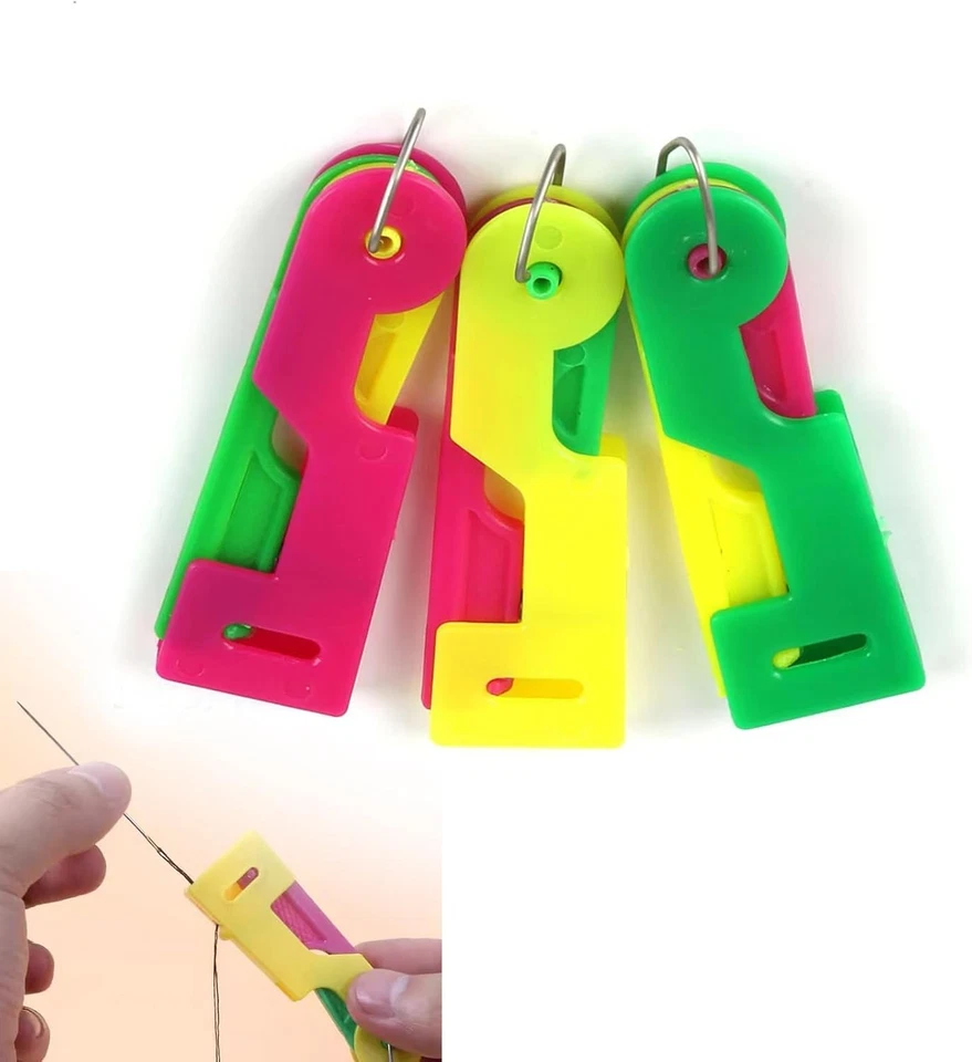 10pcs Elderly Use Automatic Sewing Needle Device Threader Thread Guide Tool US