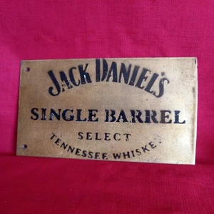 JACK DANIELS SINGLE BARREL SELECT WHISKY TENNESSEE, LETRERO DE LATÓN - Imagen 1 de 4