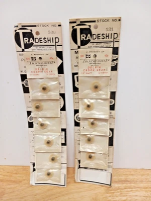 Vintage Tradeship Slot Car Delrin Crown Gear in Display Card. - Image 1 of 3