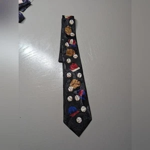 Unique A. Rogers Baseball-Themed Tie – Gently Used Stand Out with Playful style - Picture 1 of 8
