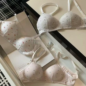 Sweet Floral Thread Bra for Women Thin Comfortable Lightweight Lingerie - Picture 1 of 16