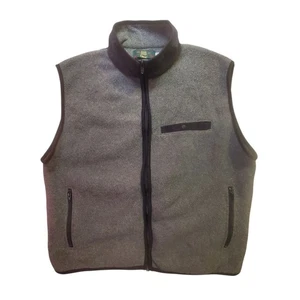Orvis Vintage Men's Fleece Vest Full Zip Pockets Gray Black Size XL Made In USA - Picture 1 of 8