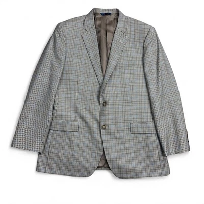 Blazer Brooks Brothers 44R Lana Madison Lanificio Di Pray Cuadros Abrigo Deportivo Foto 1 de 4