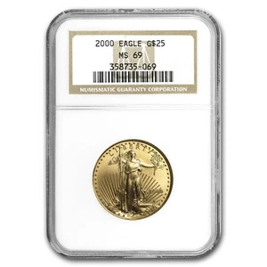 2000 1/2 oz American Gold Eagle MS-69 NGC - Picture 1 of 3