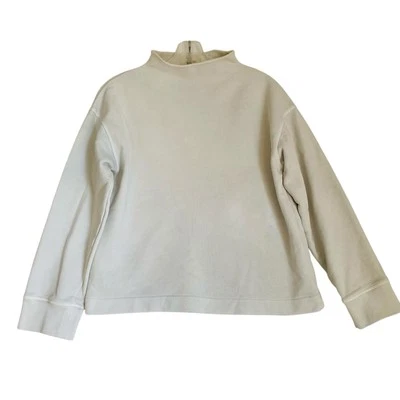 Madewell Long-Sleeve Funnel-Neck Sweatshirt XS Gray Long Sleeve Relaxed Grunge - Image 1 of 4
