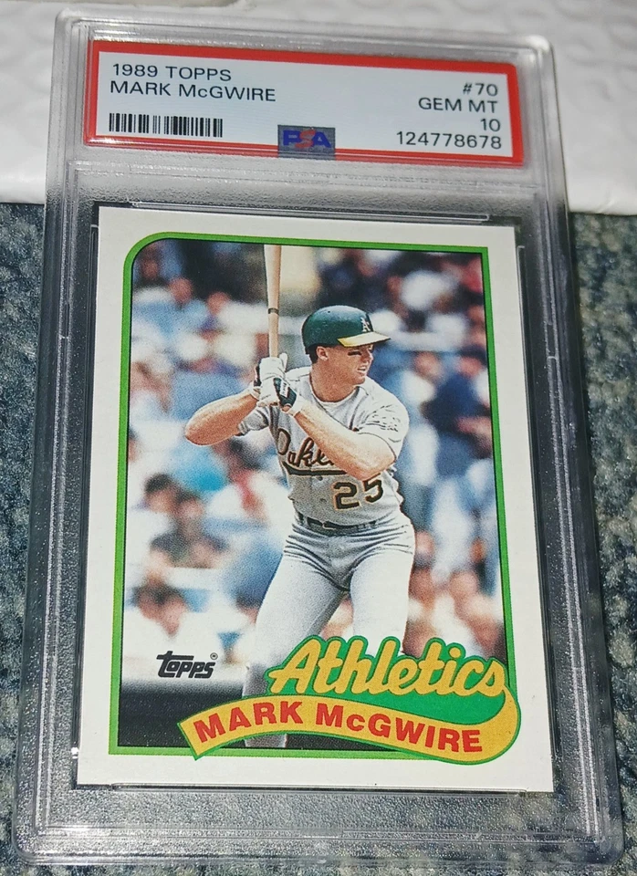 Mark McGwire Oakland Athletics 1989 Topps #70 PSA 10 gemas como nuevo Foto 1 de 2