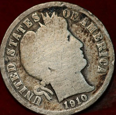 1910 Philadelphia Mint Silver Barber Dime - Image 1 of 2