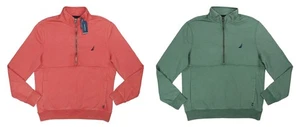 Nautica Half Zip Pullover mit Kängurutasche Einfarbig Herren Sweatshirt M Neu mit Etikett - Bild 1 von 8