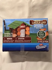 Original Lincoln Logs Mini Home 27 PC Building Set Mini Classics Real Wood Logs - Picture 1 of 3