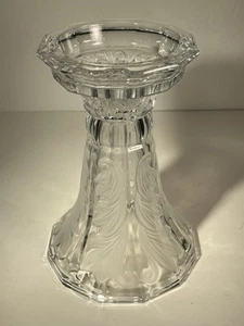 Fifth Avenue Kristall Kerzenhalter Vase 8" wendbar mattiert neuwertig Glockenform - Bild 1 von 24