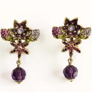 Pendientes colgantes Heidi Daus Boho con flores elegantes para mujer fiesta vacaciones joyería - Imagen 1 de 6
