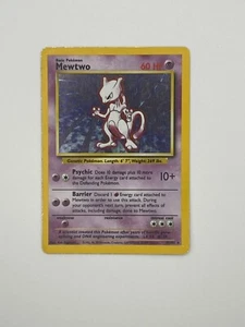 Pokémon TCG Mewtwo Base Set 10/102 Holo Unlimited Holo Rare - Picture 1 of 8