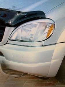 1997-05 Mercedes ML W163 Headlight Eyelids Eyebrows NEW FRP Made in USA - Picture 1 of 2
