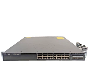 Commutateur PoE Gigabit 24 ports CISCO WS-C3650-24PD-S V05 3650 + support d'oreilles TVA INC - Photo 1/4