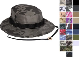 Rothco Tactical Boonie Hat Camo Bucket Wide Brim Sun Fishing Bush Booney Cap - Picture 1 of 36