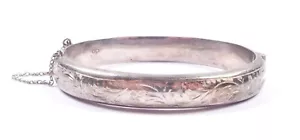 Brazalete Vintage 1951 José Smith Plata Esterlina 925 Patrón 15,8 g - Imagen 1 de 11