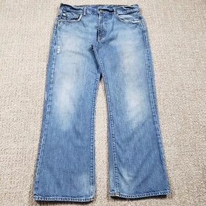 Jeans Polo Ralph Lauren Para Hombres 34x30 Azul Colton Bootcut Denim Envejecido Western - Imagen 1 de 13