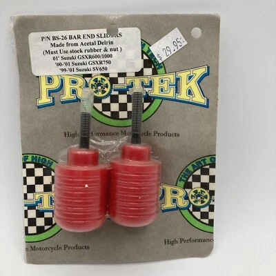 Deslizadores de extremo de barra para motocicleta Pro-Tek BE-26 Suzuki GSXR750 SV650 Foto 1 de 2