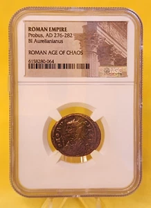 NGC~Roman Empire Probus, AD 276-282 BI Aurelianianus Ancient Coin Age Of Chaos - Picture 1 of 4