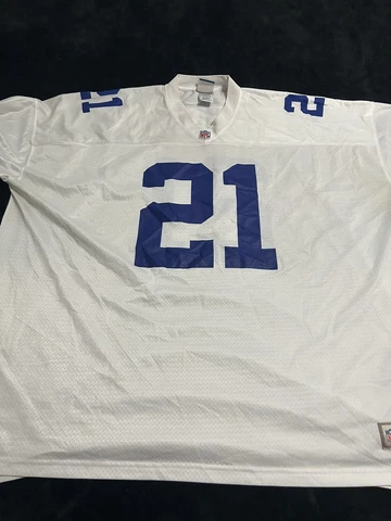 DEION SANDERS Dallas Cowboys WHITE Jersey 5XL Unsigned Custom Sewn Stitched Cover