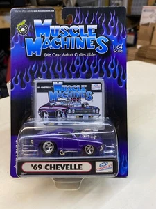 '69 Chevy Chevelle Purple Blown 2000 Funline Muscle Machines NIP Diecast 1:64 - Picture 1 of 5