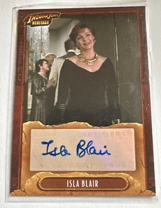TOPPS , AUTHENTIC STICKER SIGNATURE CARD OF INDIANA JONES STAR ISLA BLAIR - Picture 1 of 2